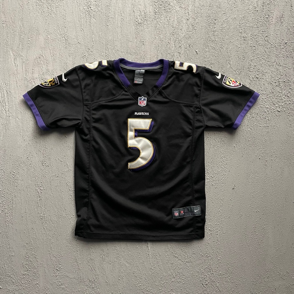 Nike Joe Flacco Ravens Football Jersey Youth Large Black